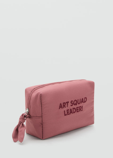 Mango cosmetic bag squadt in pink