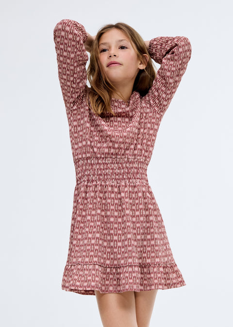 Mango dress greenc in cherry