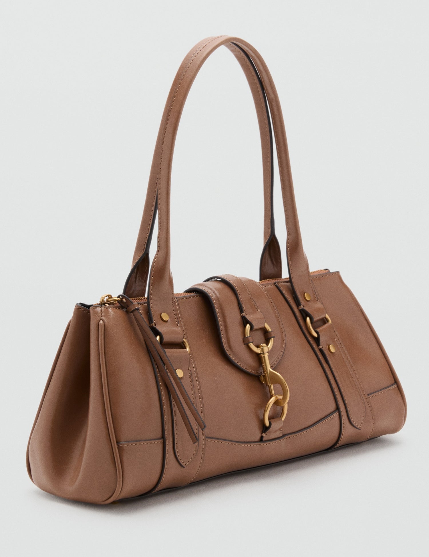 Mango shoulder bag amazona in Caramel