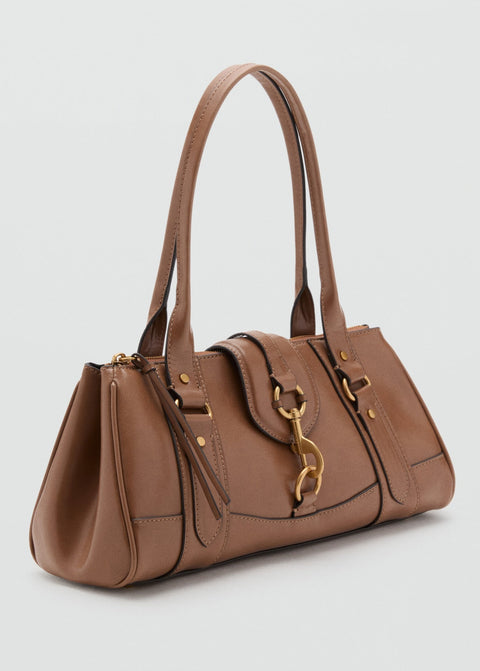 Mango shoulder bag amazona in caramel