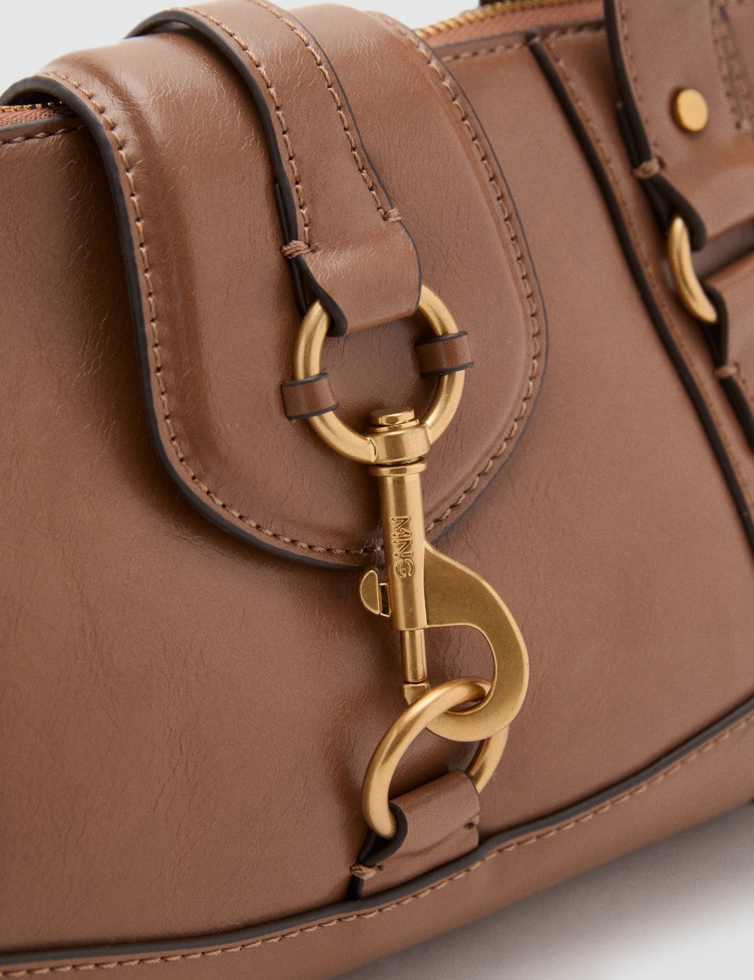 Mango shoulder bag amazona in Caramel - D1