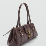Mango shoulder bag amazona in Chocolate