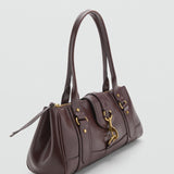 Mango shoulder bag amazona in Chocolate