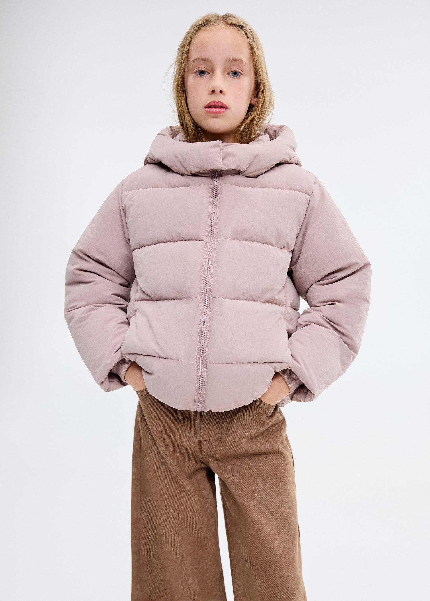 Mango puffer coat valeria in Pink