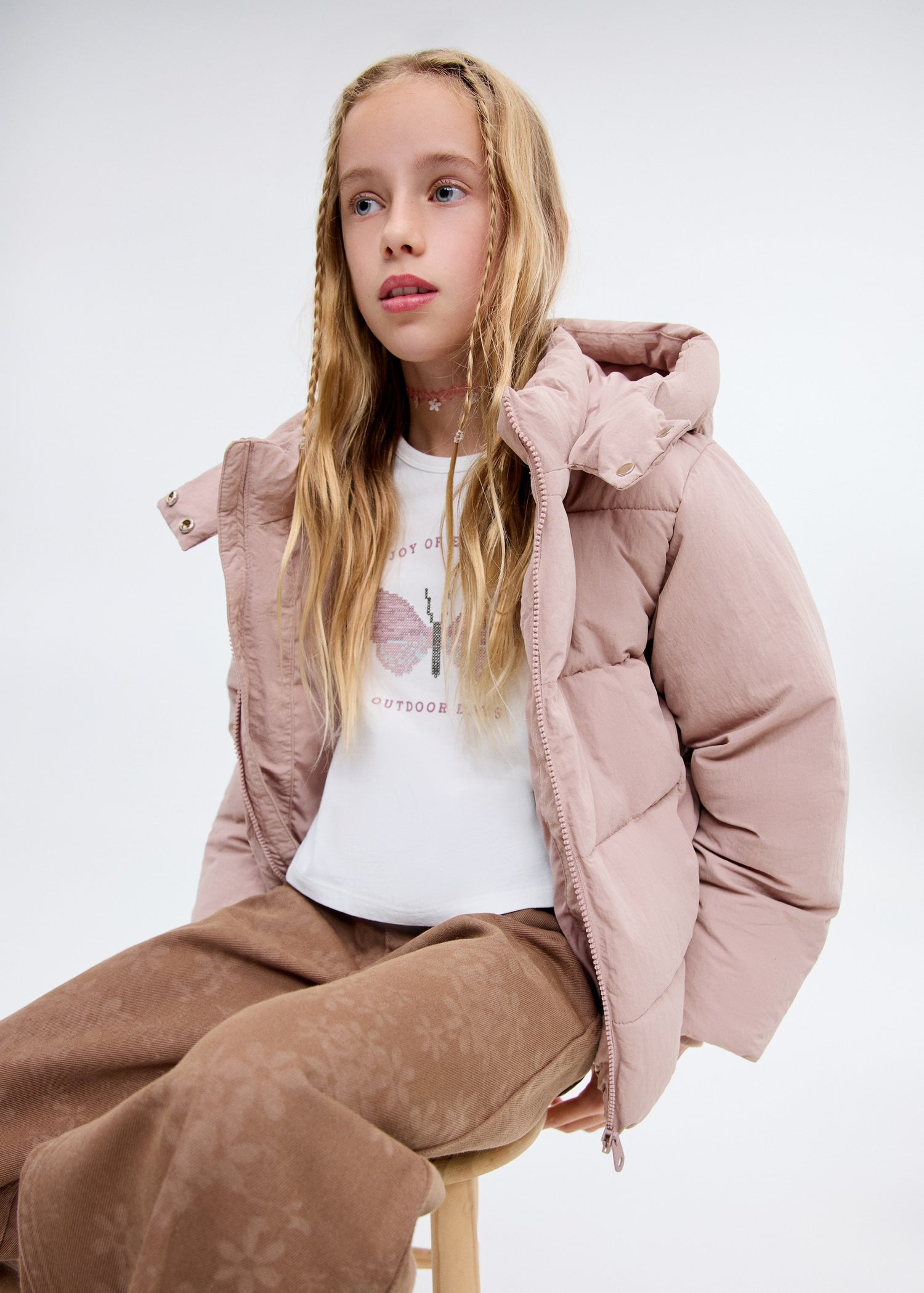 Mango puffer coat valeria in Pink - D2