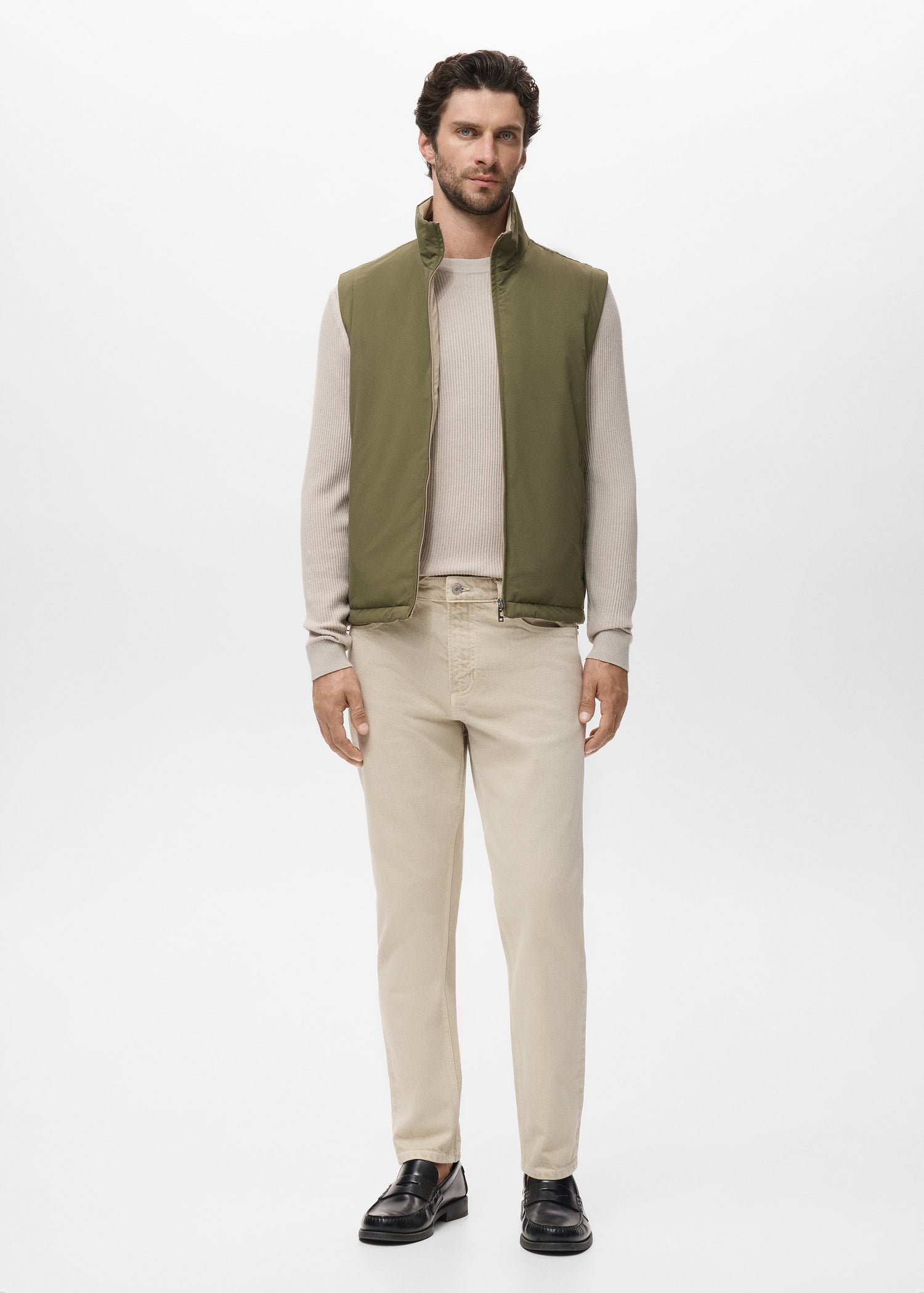 Mango outer vest nadast in Green - 99999999_01