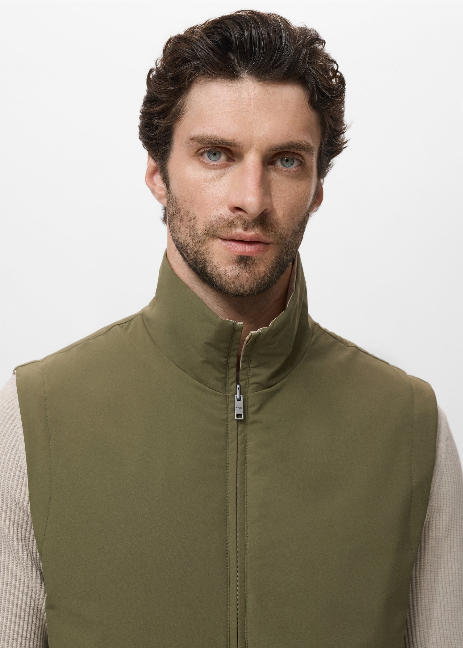 Mango outer vest nadast in Green - D1