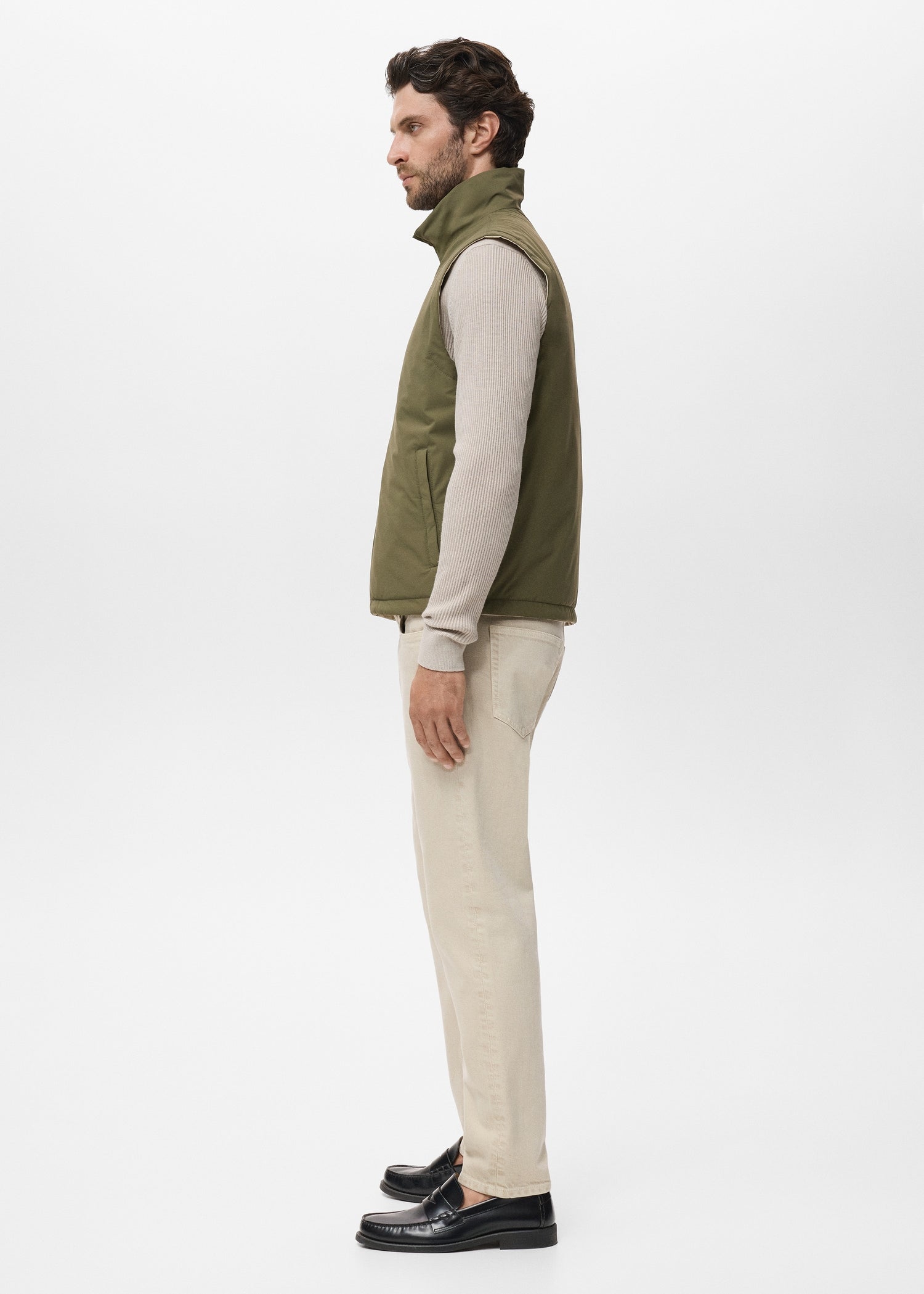 Mango outer vest nadast in Green - D2