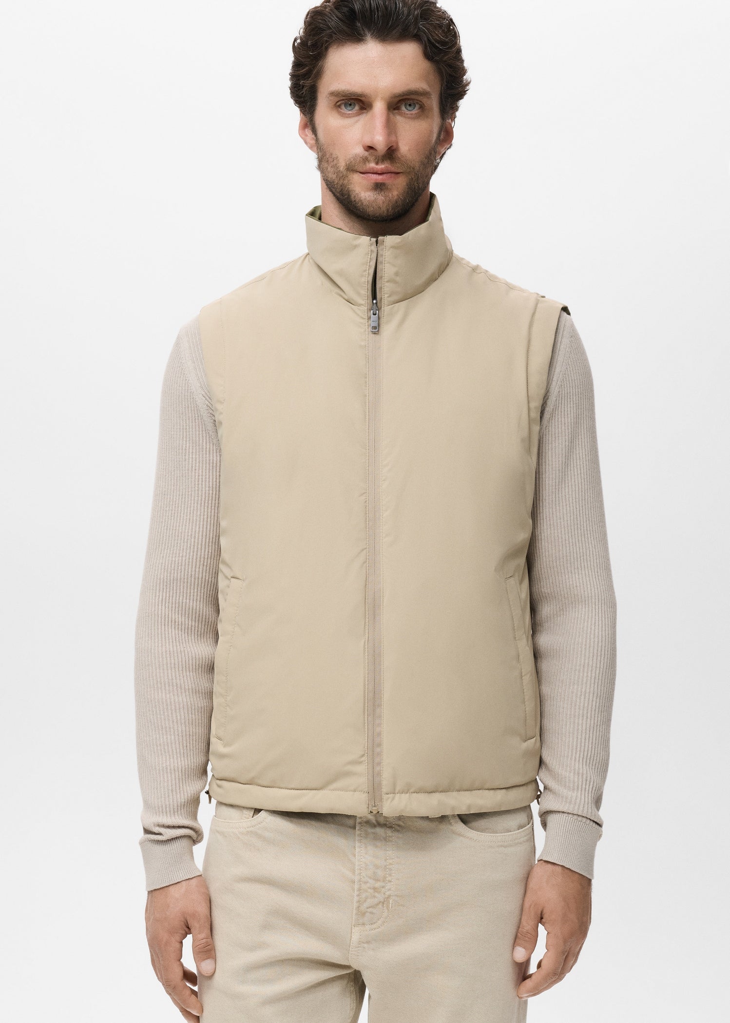 Mango outer vest nadast in Green - D6