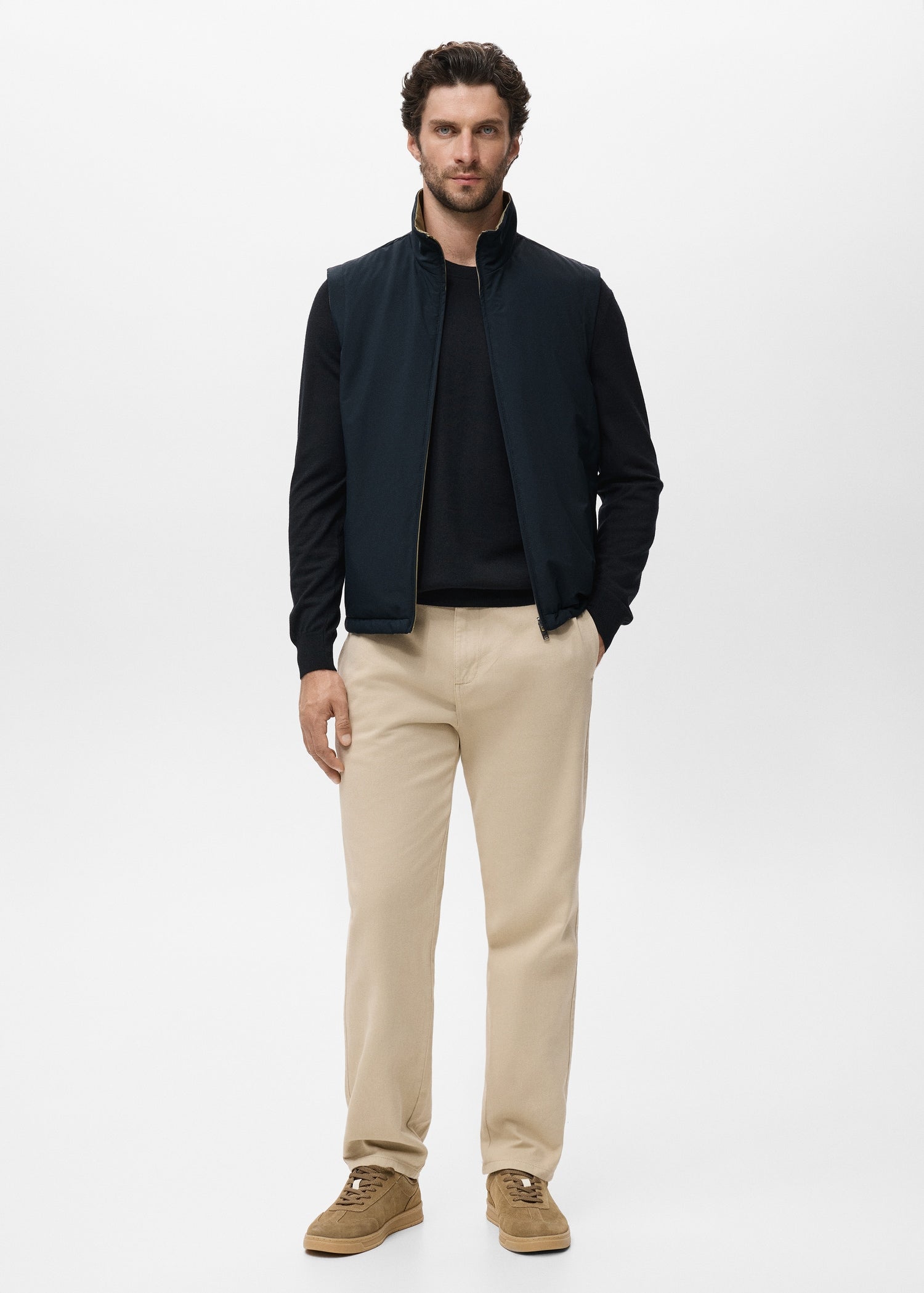 Mango outer vest nadast in Navy - 99999999_01