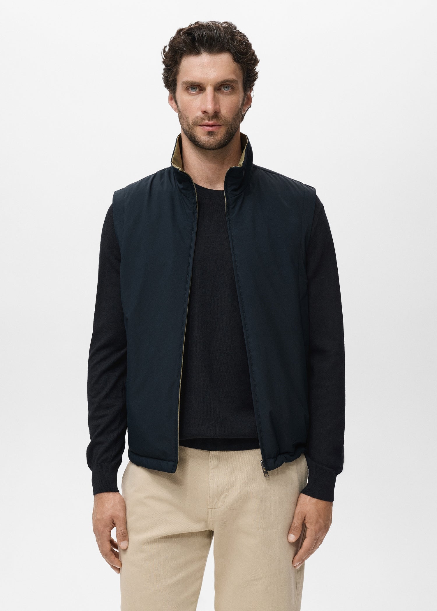 Mango outer vest nadast in Navy