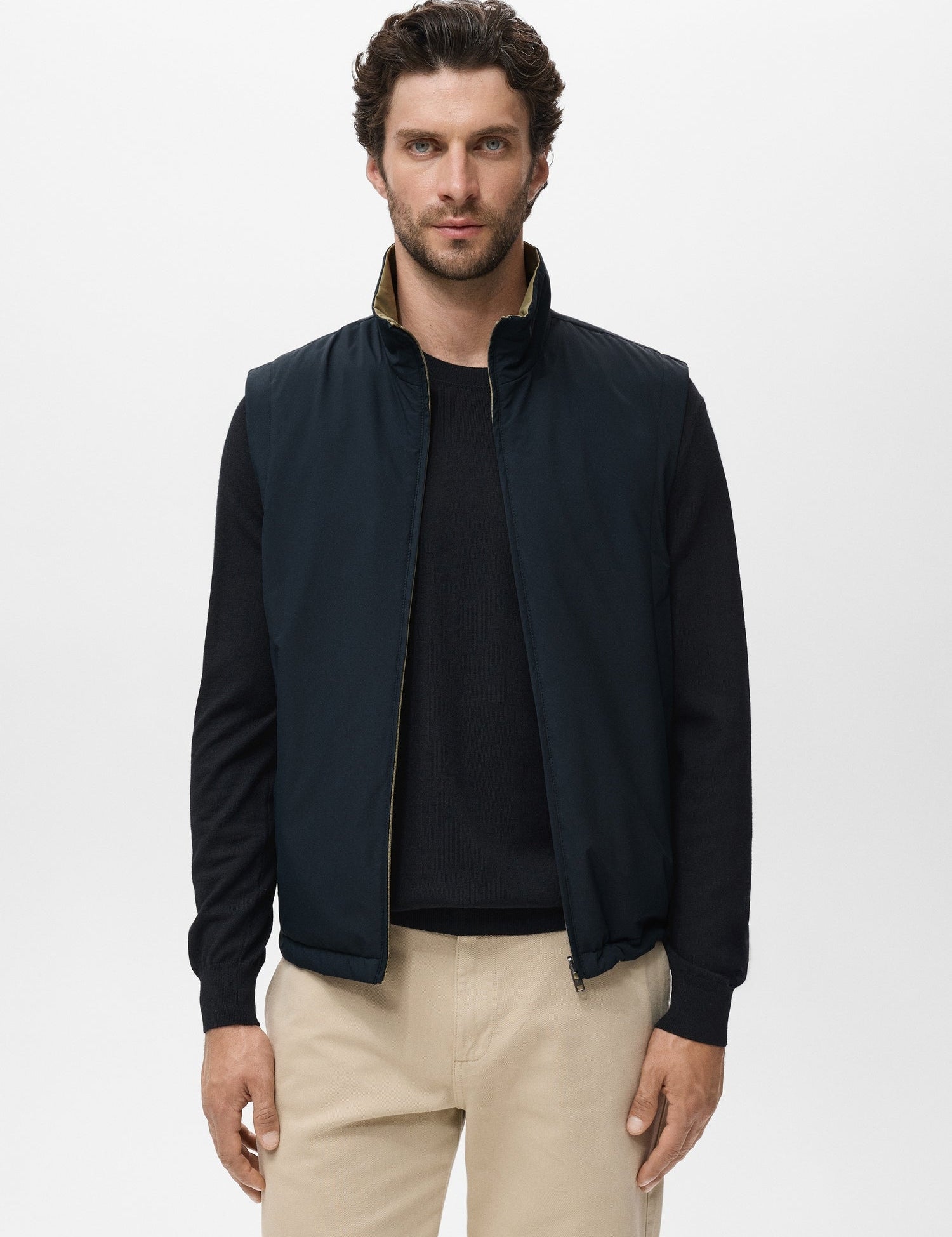 Mango outer vest nadast in Navy