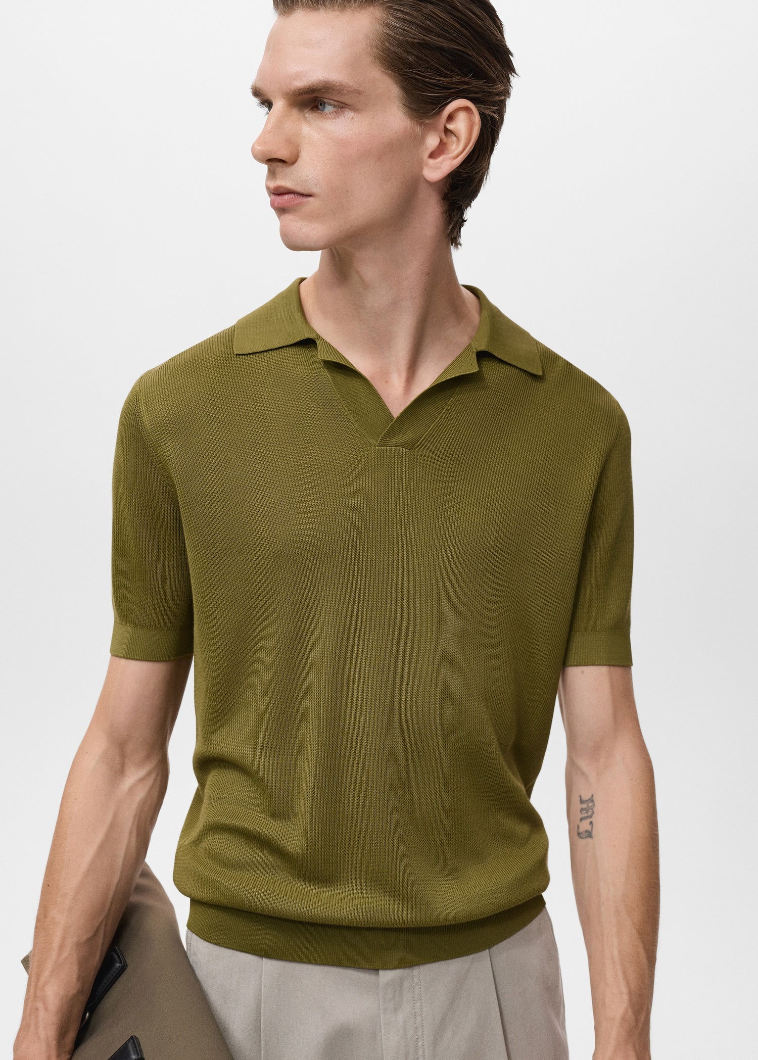 Mango poloshirt boda in Green
