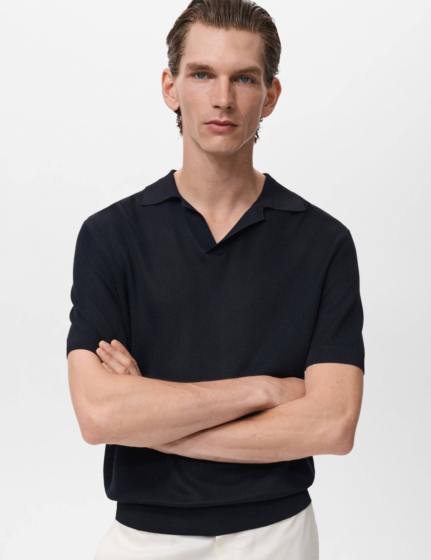 Mango poloshirt boda in Petroleum Blue