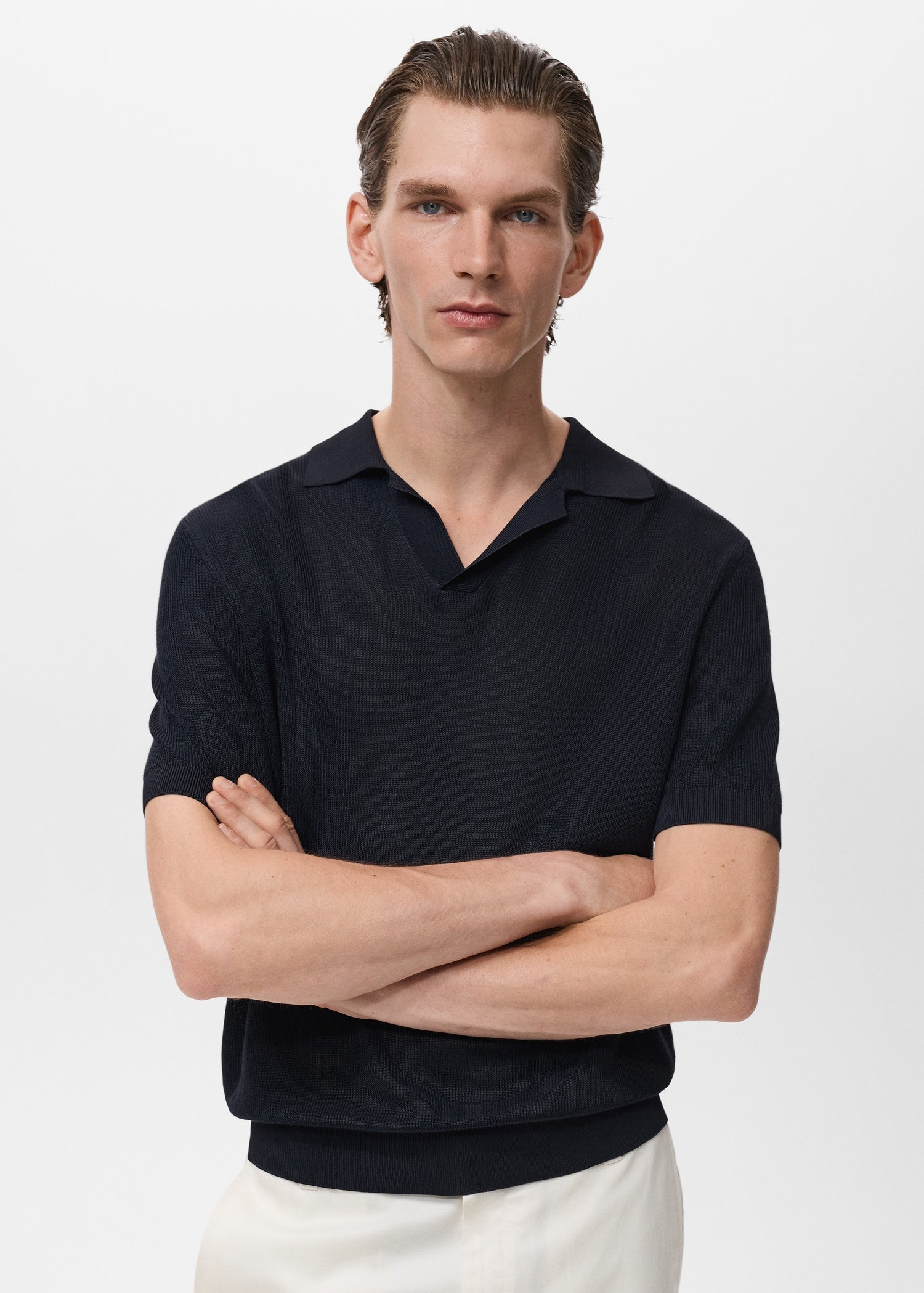 Mango poloshirt boda in Petroleum Blue