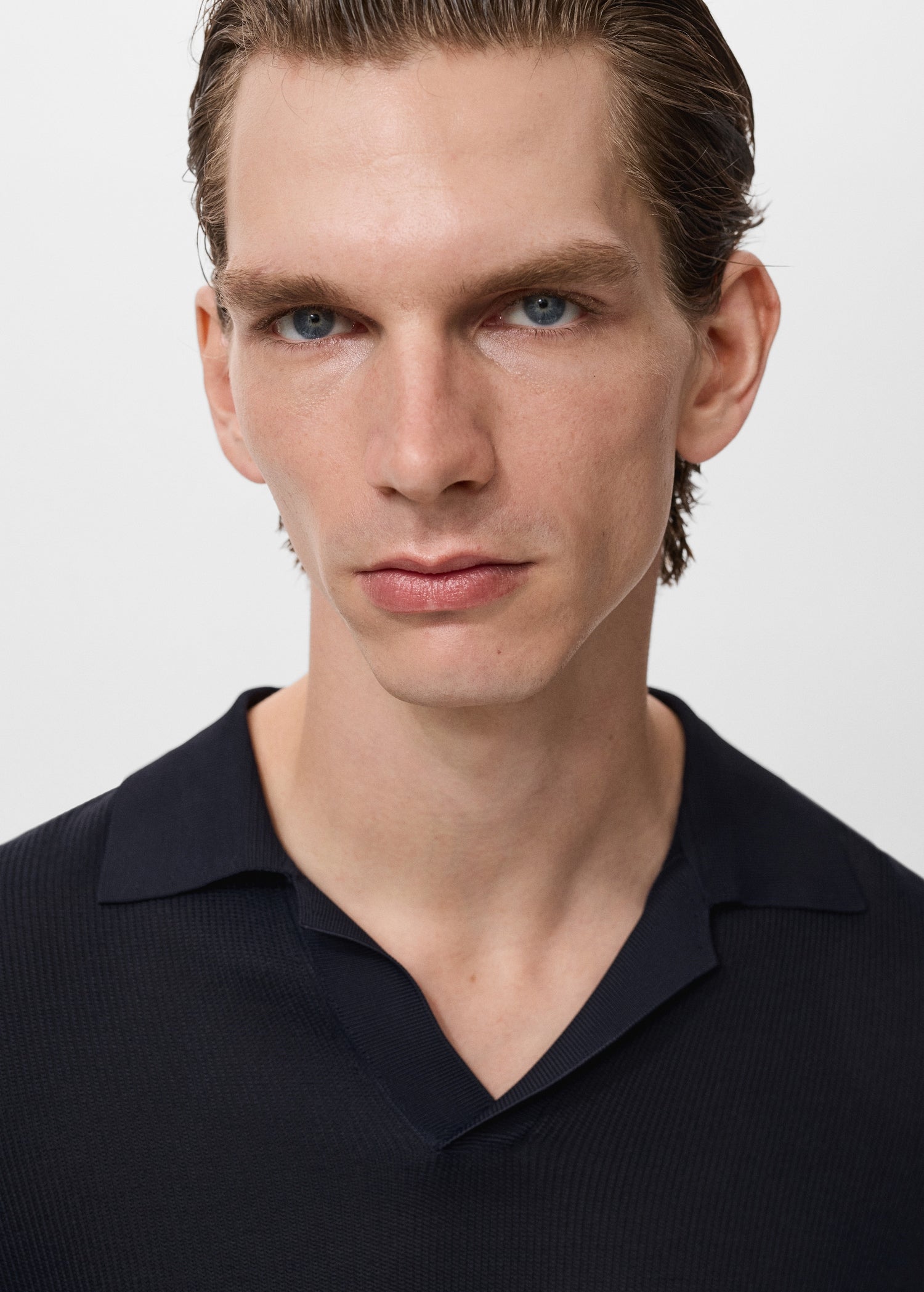 Mango poloshirt boda in Petroleum Blue - D1