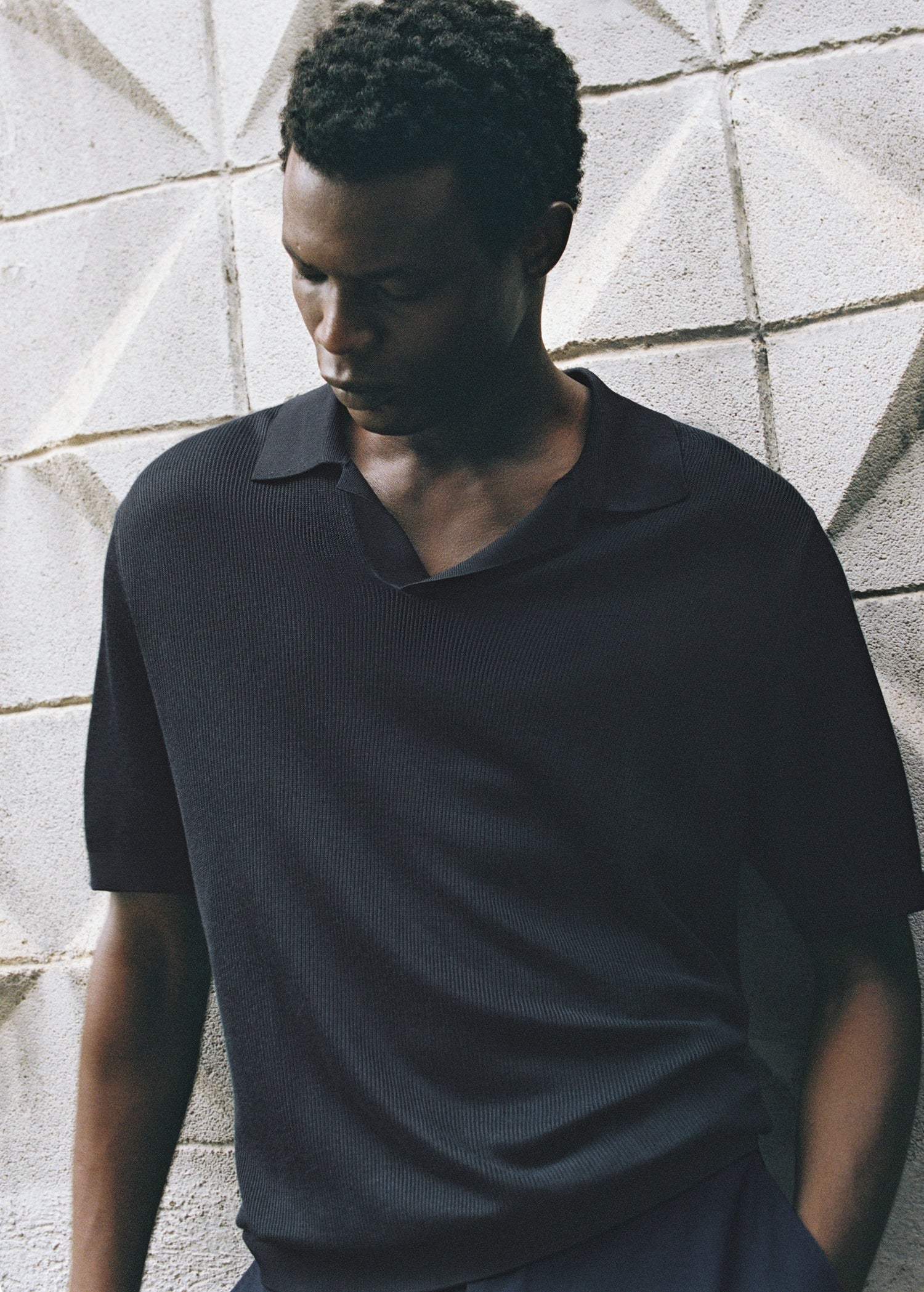 Mango poloshirt boda in Petroleum Blue - D5