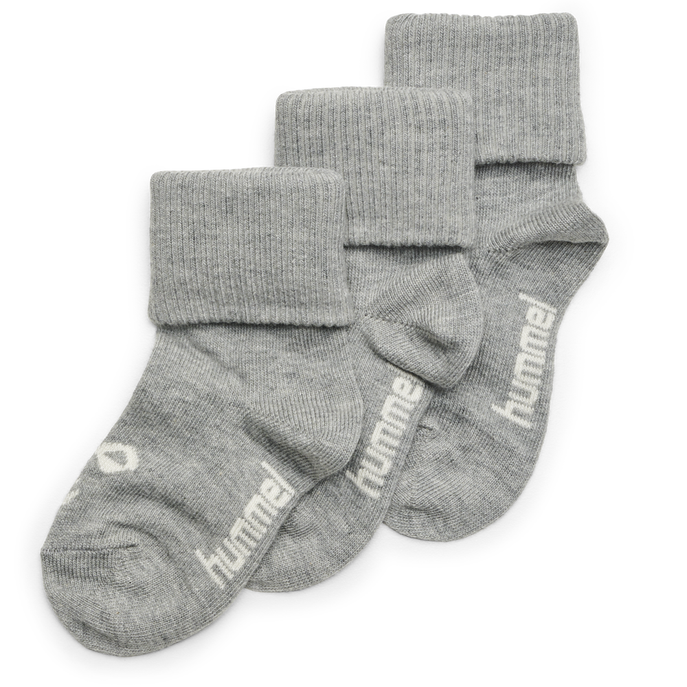 Hummel sora 3 pack sock in grey melange - Image 1