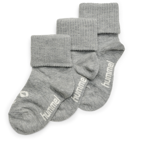 Hummel sora 3 pack sock in grey melange