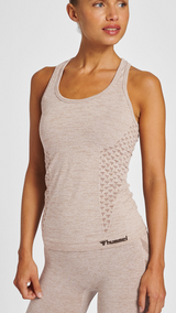 Hummel hmlCI seamless top in driftwood melange - Image 1