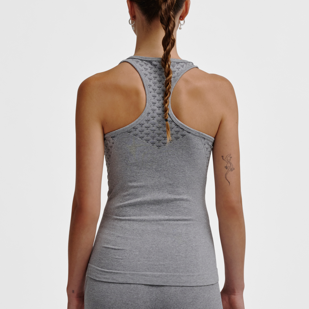 Hummel hmlCI seamless top in grey melange - Image 2
