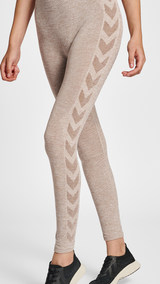 Hummel hmlCI seamless mid waist tights in driftwood melange - Image 1