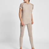 Hummel hmlCI seamless mid waist tights in driftwood melange - Image 2