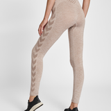 Hummel hmlCI seamless mid waist tights in driftwood melange - Image 3