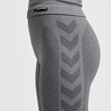 Hummel hmlCI seamless mid waist tights in grey melange - Image 4