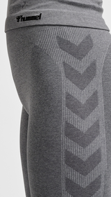 Hummel hmlCI seamless mid waist tights in grey melange - Image 4