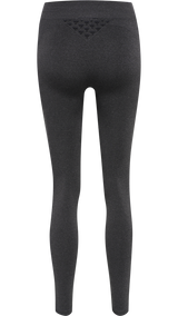 Hummel hmlCI seamless mid waist tights in black melange - Image 6