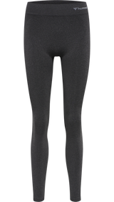 Hummel hmlCI seamless mid waist tights in black melange - Image 7