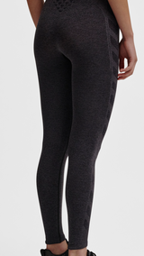 Hummel hmlCI seamless mid waist tights in black melange - Image 2