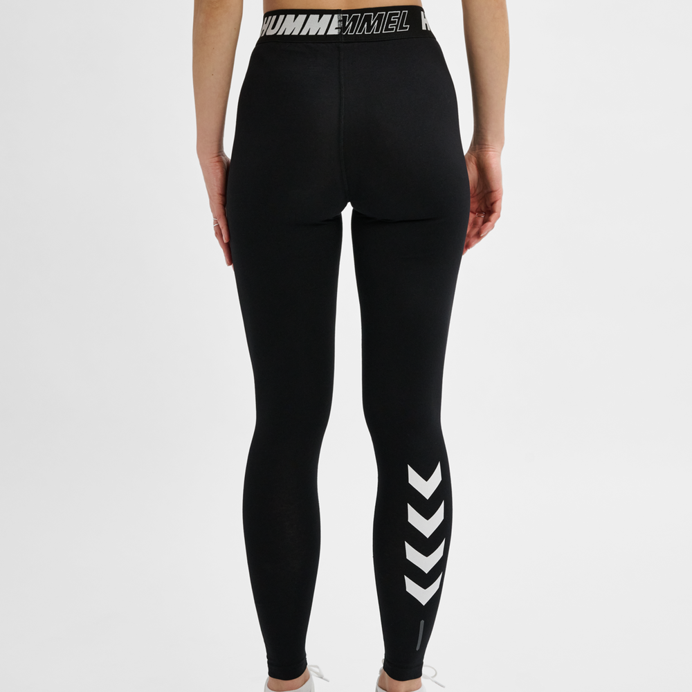 Hummel hmlTE maja mid waist cotton tights in black - Image 2