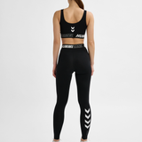 Hummel hmlTE maja mid waist cotton tights in black - Image 4