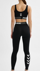 Hummel hmlTE maja mid waist cotton tights in black - Image 4