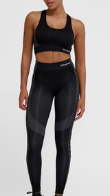 Hummel hmlSHAPING seamless mw tights in black - Image 3