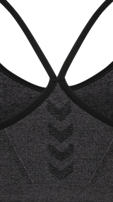 Hummel hmlCI seamless scrunch sports bra in black melange - Image 6