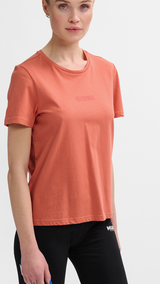 Hummel hmlLEGACY woman t shirt in apricot brandy - Image 1