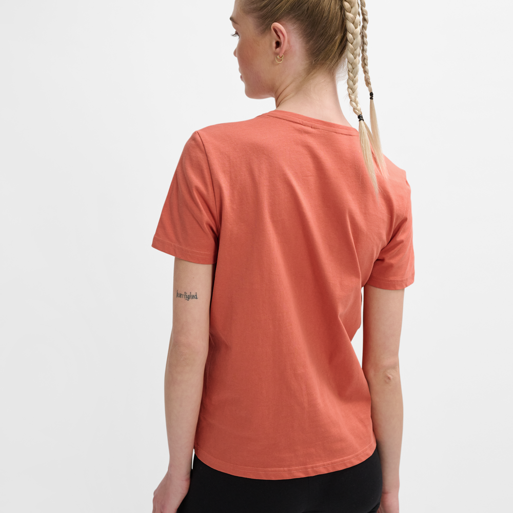 Hummel hmlLEGACY woman t shirt in apricot brandy - Image 2