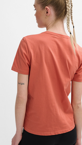 Hummel hmlLEGACY woman t shirt in apricot brandy - Image 2