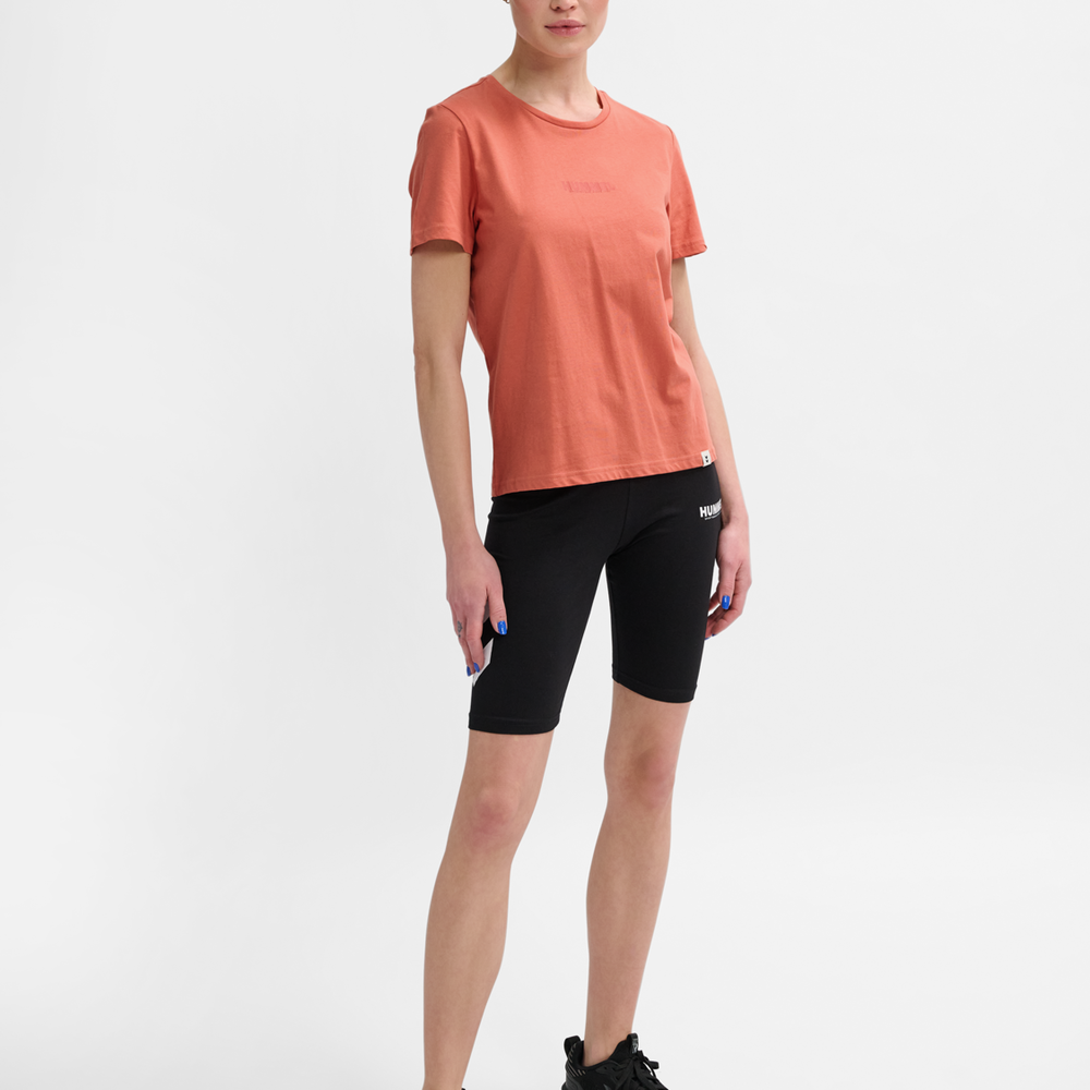 Hummel hmlLEGACY woman t shirt in apricot brandy - Image 3