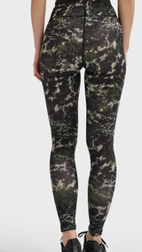 Hummel hmlTE twist aop mid waist tights in climbing ivy - Image 2