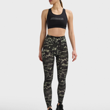 Hummel hmlTE twist aop mid waist tights in climbing ivy - Image 3