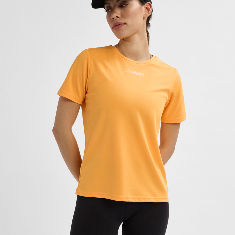 Hummel hmlTE tola t shirt in blazing orange - Image 1