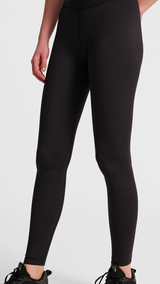 Hummel hmlTE fundamental mid waist tights in black white - Image 1