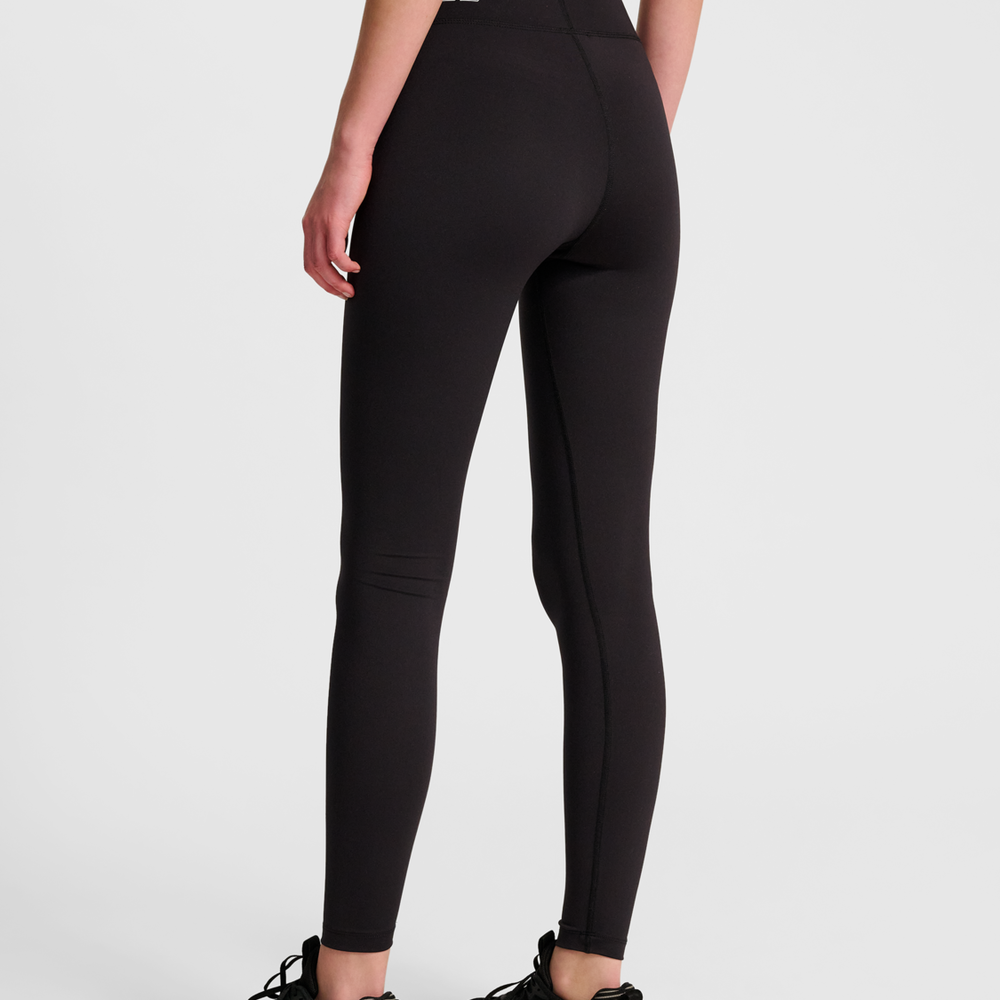 Hummel hmlTE fundamental mid waist tights in black white - Image 2