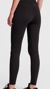 Hummel hmlTE fundamental mid waist tights in black white - Image 2