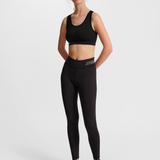 Hummel hmlTE fundamental mid waist tights in black white - Image 3