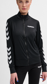 Hummel hmlLEGACY evy poly zip jacket in black - Image 1